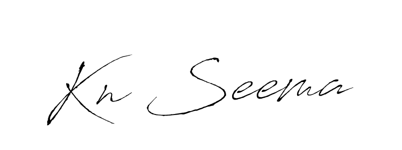How to make Kn Seema name signature. Use Antro_Vectra style for creating short signs online. This is the latest handwritten sign. Kn Seema signature style 6 images and pictures png