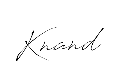 Make a beautiful signature design for name Knand. With this signature (Antro_Vectra) style, you can create a handwritten signature for free. Knand signature style 6 images and pictures png