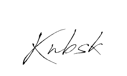 How to make Knbsk signature? Antro_Vectra is a professional autograph style. Create handwritten signature for Knbsk name. Knbsk signature style 6 images and pictures png