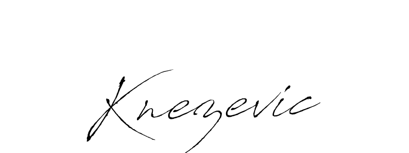 Use a signature maker to create a handwritten signature online. With this signature software, you can design (Antro_Vectra) your own signature for name Knezevic. Knezevic signature style 6 images and pictures png