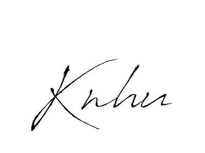 How to make Knhu name signature. Use Antro_Vectra style for creating short signs online. This is the latest handwritten sign. Knhu signature style 6 images and pictures png