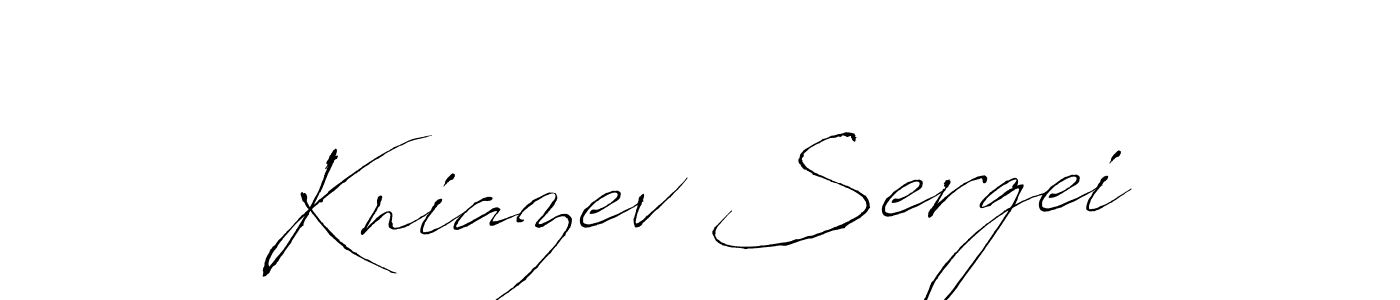 This is the best signature style for the Kniazev Sergei name. Also you like these signature font (Antro_Vectra). Mix name signature. Kniazev Sergei signature style 6 images and pictures png