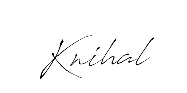 Design your own signature with our free online signature maker. With this signature software, you can create a handwritten (Antro_Vectra) signature for name Knihal. Knihal signature style 6 images and pictures png