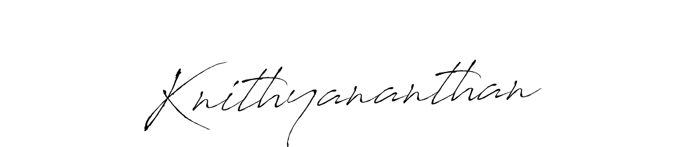 Make a beautiful signature design for name Knithyananthan. With this signature (Antro_Vectra) style, you can create a handwritten signature for free. Knithyananthan signature style 6 images and pictures png