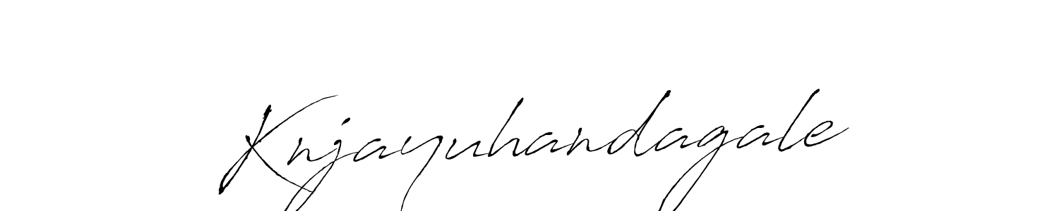 Create a beautiful signature design for name Knjayuhandagale. With this signature (Antro_Vectra) fonts, you can make a handwritten signature for free. Knjayuhandagale signature style 6 images and pictures png