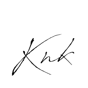 Use a signature maker to create a handwritten signature online. With this signature software, you can design (Antro_Vectra) your own signature for name Knk. Knk signature style 6 images and pictures png