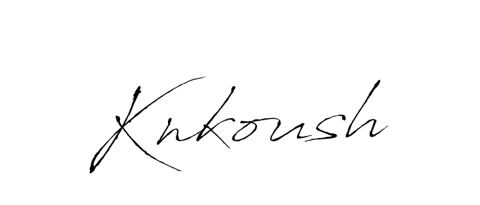 Make a beautiful signature design for name Knkoush. With this signature (Antro_Vectra) style, you can create a handwritten signature for free. Knkoush signature style 6 images and pictures png