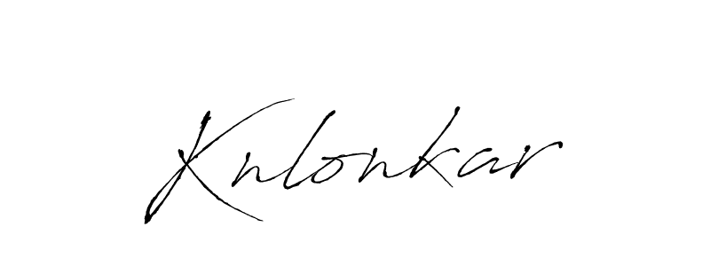 How to make Knlonkar signature? Antro_Vectra is a professional autograph style. Create handwritten signature for Knlonkar name. Knlonkar signature style 6 images and pictures png