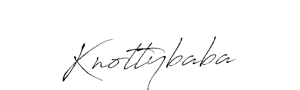 Design your own signature with our free online signature maker. With this signature software, you can create a handwritten (Antro_Vectra) signature for name Knottybaba. Knottybaba signature style 6 images and pictures png