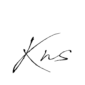 Design your own signature with our free online signature maker. With this signature software, you can create a handwritten (Antro_Vectra) signature for name Kns. Kns signature style 6 images and pictures png