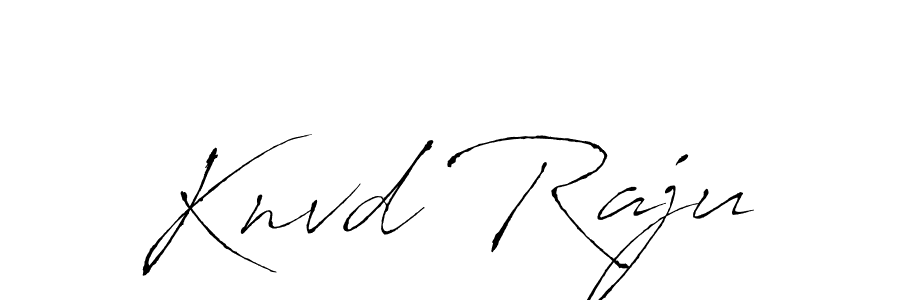 Make a beautiful signature design for name Knvd Raju. With this signature (Antro_Vectra) style, you can create a handwritten signature for free. Knvd Raju signature style 6 images and pictures png