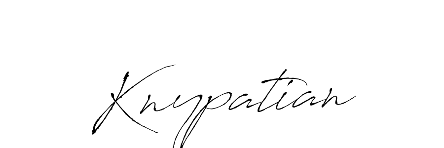 How to make Knypatian signature? Antro_Vectra is a professional autograph style. Create handwritten signature for Knypatian name. Knypatian signature style 6 images and pictures png