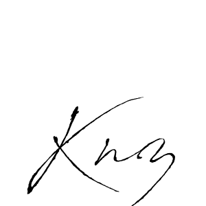 How to make Knz name signature. Use Antro_Vectra style for creating short signs online. This is the latest handwritten sign. Knz signature style 6 images and pictures png