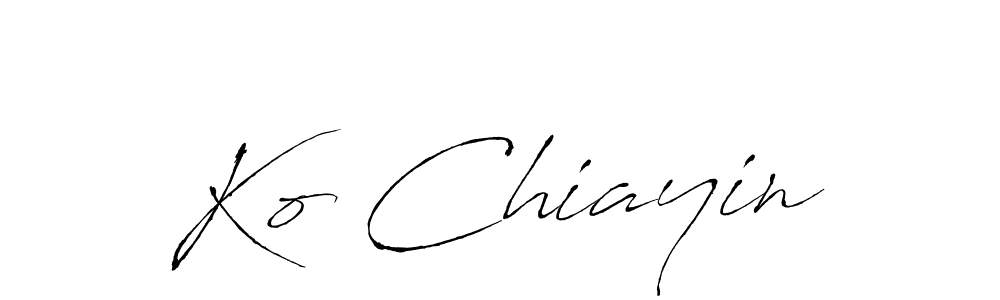 You should practise on your own different ways (Antro_Vectra) to write your name (Ko Chiayin) in signature. don't let someone else do it for you. Ko Chiayin signature style 6 images and pictures png