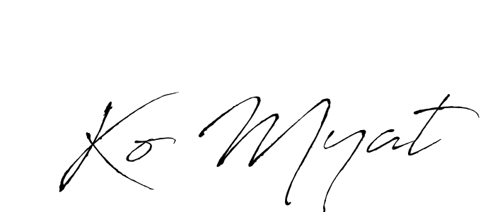 How to make Ko Myat name signature. Use Antro_Vectra style for creating short signs online. This is the latest handwritten sign. Ko Myat signature style 6 images and pictures png