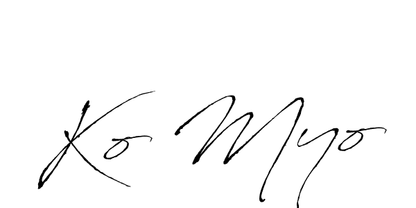 How to make Ko Myo signature? Antro_Vectra is a professional autograph style. Create handwritten signature for Ko Myo name. Ko Myo signature style 6 images and pictures png