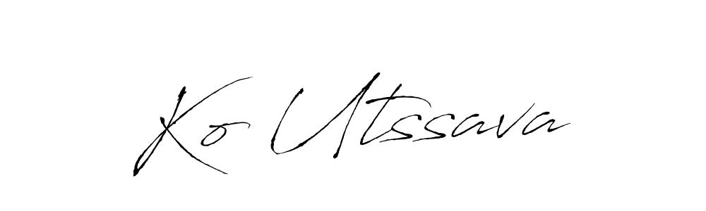 You should practise on your own different ways (Antro_Vectra) to write your name (Ko Utssava) in signature. don't let someone else do it for you. Ko Utssava signature style 6 images and pictures png