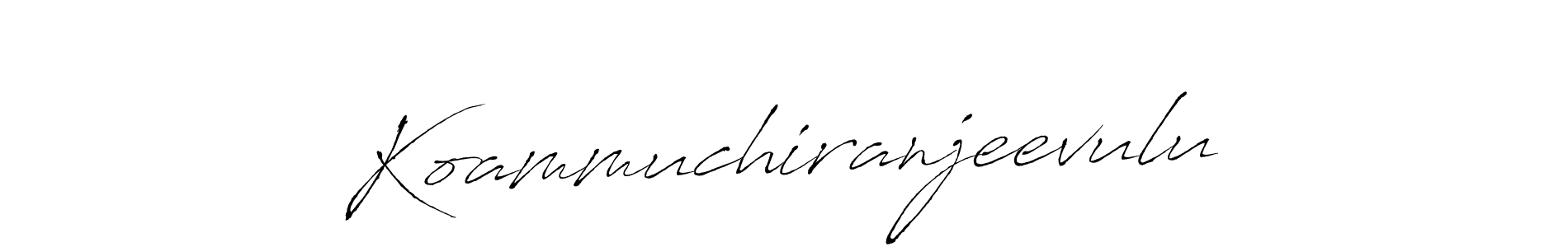 You can use this online signature creator to create a handwritten signature for the name Koammuchiranjeevulu. This is the best online autograph maker. Koammuchiranjeevulu signature style 6 images and pictures png