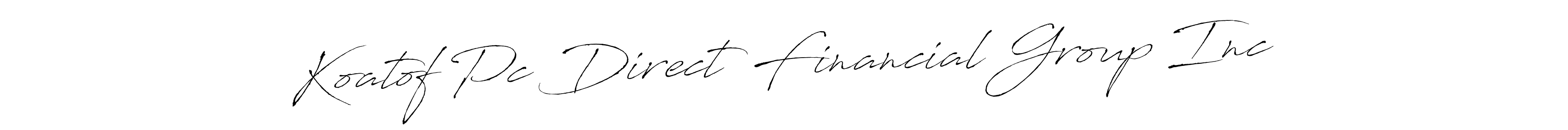 You should practise on your own different ways (Antro_Vectra) to write your name (Koatof Pc Direct Financial Group Inc) in signature. don't let someone else do it for you. Koatof Pc Direct Financial Group Inc signature style 6 images and pictures png