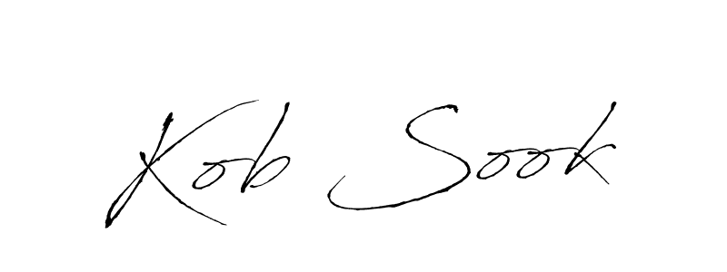 How to make Kob Sook signature? Antro_Vectra is a professional autograph style. Create handwritten signature for Kob Sook name. Kob Sook signature style 6 images and pictures png