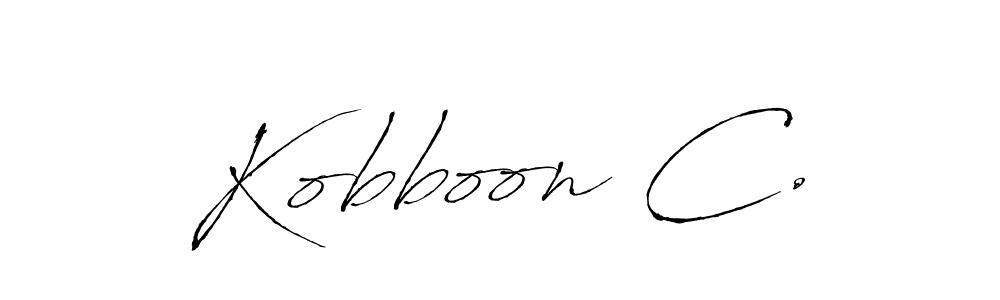 if you are searching for the best signature style for your name Kobboon C.. so please give up your signature search. here we have designed multiple signature styles  using Antro_Vectra. Kobboon C. signature style 6 images and pictures png