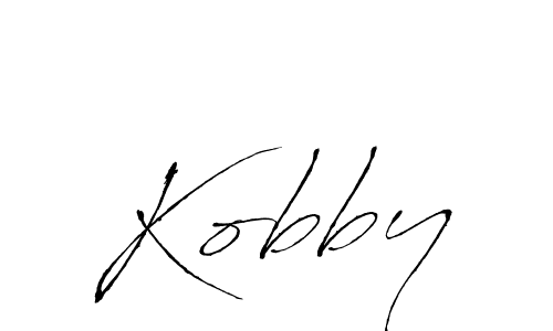 Use a signature maker to create a handwritten signature online. With this signature software, you can design (Antro_Vectra) your own signature for name Kobby. Kobby signature style 6 images and pictures png