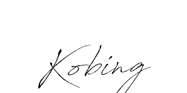 Create a beautiful signature design for name Kobing. With this signature (Antro_Vectra) fonts, you can make a handwritten signature for free. Kobing signature style 6 images and pictures png