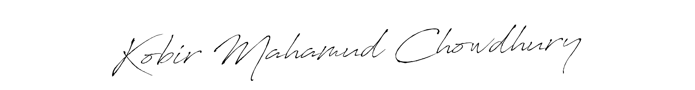 Make a beautiful signature design for name Kobir Mahamud Chowdhury. With this signature (Antro_Vectra) style, you can create a handwritten signature for free. Kobir Mahamud Chowdhury signature style 6 images and pictures png