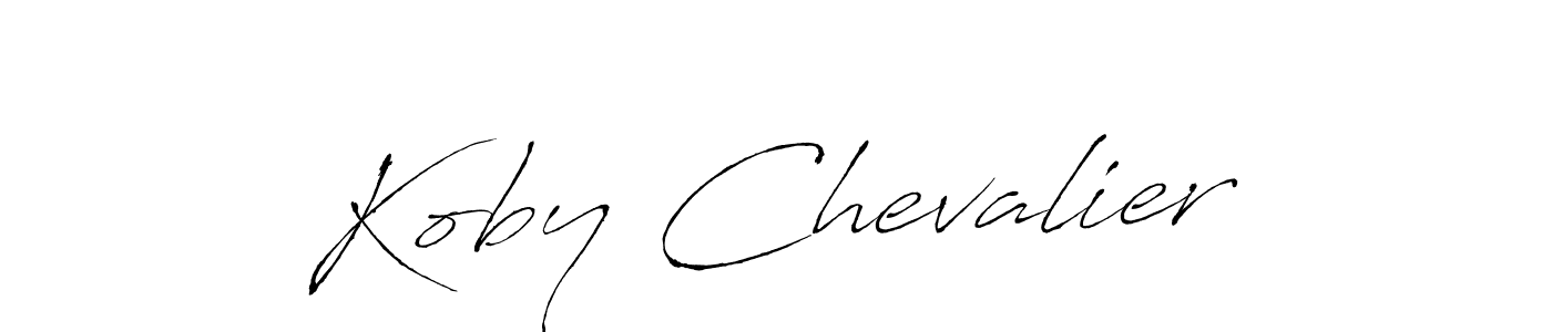 Antro_Vectra is a professional signature style that is perfect for those who want to add a touch of class to their signature. It is also a great choice for those who want to make their signature more unique. Get Koby Chevalier name to fancy signature for free. Koby Chevalier signature style 6 images and pictures png
