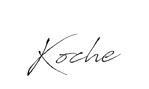 You should practise on your own different ways (Antro_Vectra) to write your name (Koche) in signature. don't let someone else do it for you. Koche signature style 6 images and pictures png