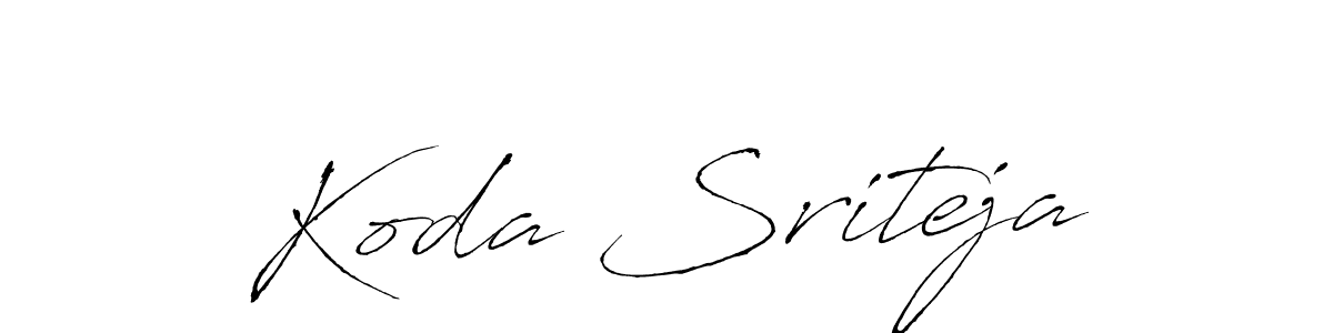 Make a beautiful signature design for name Koda Sriteja. With this signature (Antro_Vectra) style, you can create a handwritten signature for free. Koda Sriteja signature style 6 images and pictures png