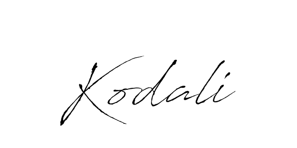 Design your own signature with our free online signature maker. With this signature software, you can create a handwritten (Antro_Vectra) signature for name Kodali. Kodali signature style 6 images and pictures png