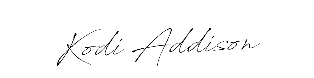 Make a beautiful signature design for name Kodi Addison. With this signature (Antro_Vectra) style, you can create a handwritten signature for free. Kodi Addison signature style 6 images and pictures png