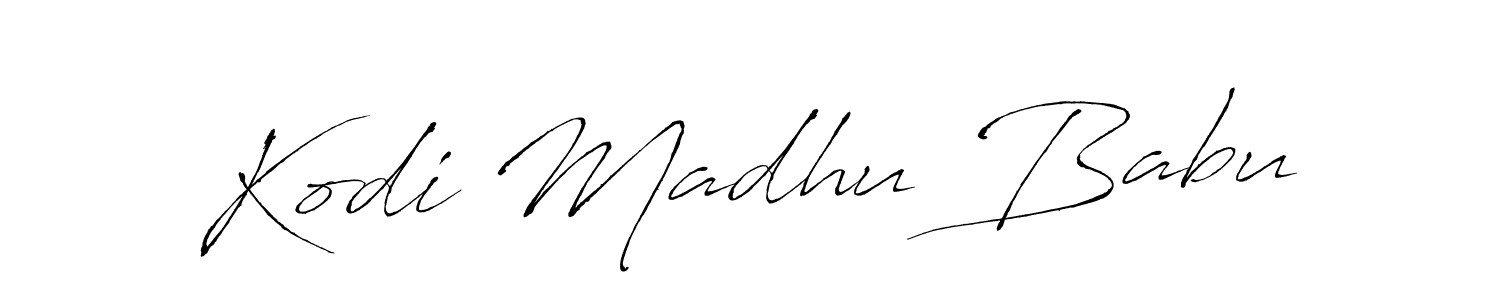 Use a signature maker to create a handwritten signature online. With this signature software, you can design (Antro_Vectra) your own signature for name Kodi Madhu Babu. Kodi Madhu Babu signature style 6 images and pictures png