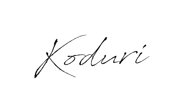 Create a beautiful signature design for name Koduri. With this signature (Antro_Vectra) fonts, you can make a handwritten signature for free. Koduri signature style 6 images and pictures png