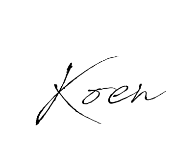 Koen stylish signature style. Best Handwritten Sign (Antro_Vectra) for my name. Handwritten Signature Collection Ideas for my name Koen. Koen signature style 6 images and pictures png