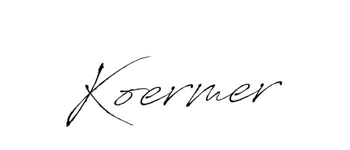 Antro_Vectra is a professional signature style that is perfect for those who want to add a touch of class to their signature. It is also a great choice for those who want to make their signature more unique. Get Koermer name to fancy signature for free. Koermer signature style 6 images and pictures png