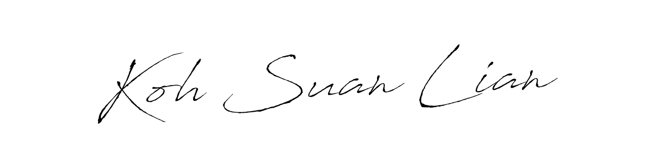 Similarly Antro_Vectra is the best handwritten signature design. Signature creator online .You can use it as an online autograph creator for name Koh Suan Lian. Koh Suan Lian signature style 6 images and pictures png