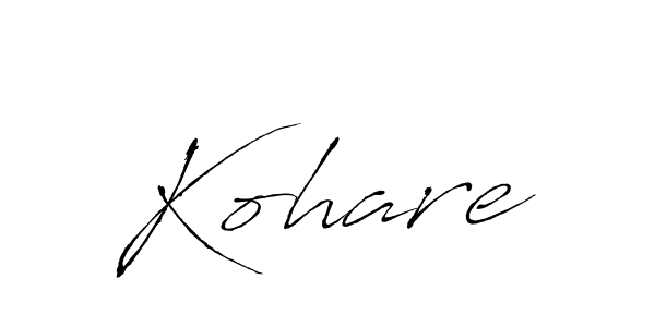 Use a signature maker to create a handwritten signature online. With this signature software, you can design (Antro_Vectra) your own signature for name Kohare. Kohare signature style 6 images and pictures png