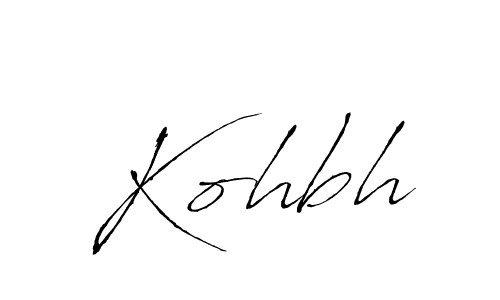 How to make Kohbh name signature. Use Antro_Vectra style for creating short signs online. This is the latest handwritten sign. Kohbh signature style 6 images and pictures png