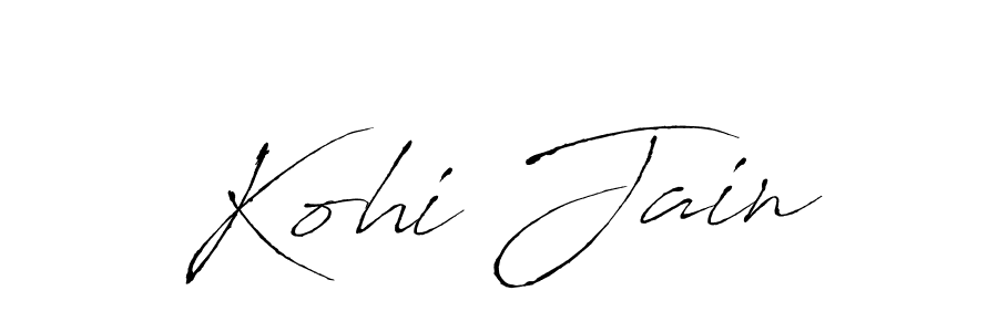 You should practise on your own different ways (Antro_Vectra) to write your name (Kohi Jain) in signature. don't let someone else do it for you. Kohi Jain signature style 6 images and pictures png