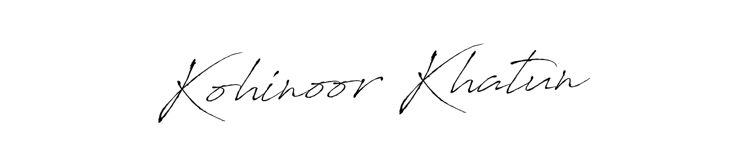 Create a beautiful signature design for name Kohinoor Khatun. With this signature (Antro_Vectra) fonts, you can make a handwritten signature for free. Kohinoor Khatun signature style 6 images and pictures png