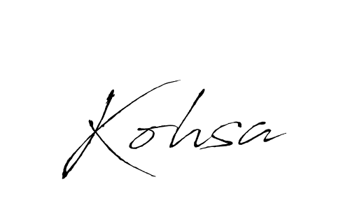 Use a signature maker to create a handwritten signature online. With this signature software, you can design (Antro_Vectra) your own signature for name Kohsa. Kohsa signature style 6 images and pictures png