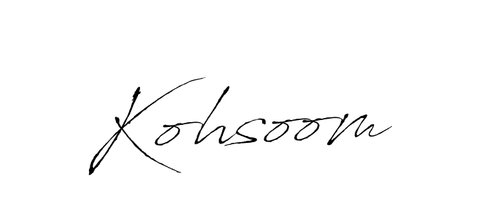 You should practise on your own different ways (Antro_Vectra) to write your name (Kohsoom) in signature. don't let someone else do it for you. Kohsoom signature style 6 images and pictures png