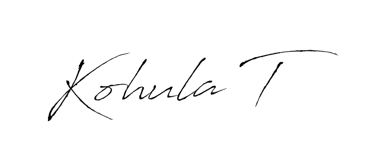 Kohula T stylish signature style. Best Handwritten Sign (Antro_Vectra) for my name. Handwritten Signature Collection Ideas for my name Kohula T. Kohula T signature style 6 images and pictures png