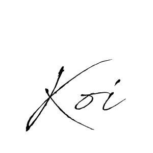 Create a beautiful signature design for name Koi. With this signature (Antro_Vectra) fonts, you can make a handwritten signature for free. Koi signature style 6 images and pictures png