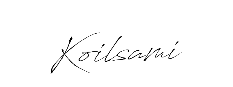 Similarly Antro_Vectra is the best handwritten signature design. Signature creator online .You can use it as an online autograph creator for name Koilsami. Koilsami signature style 6 images and pictures png