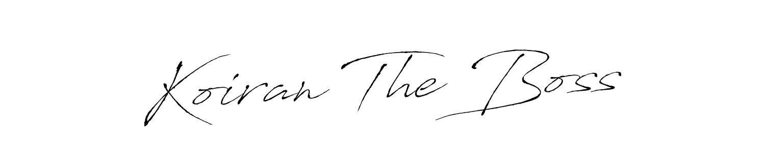 Make a beautiful signature design for name Koiran The Boss. With this signature (Antro_Vectra) style, you can create a handwritten signature for free. Koiran The Boss signature style 6 images and pictures png