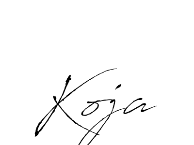 You should practise on your own different ways (Antro_Vectra) to write your name (Koja) in signature. don't let someone else do it for you. Koja signature style 6 images and pictures png