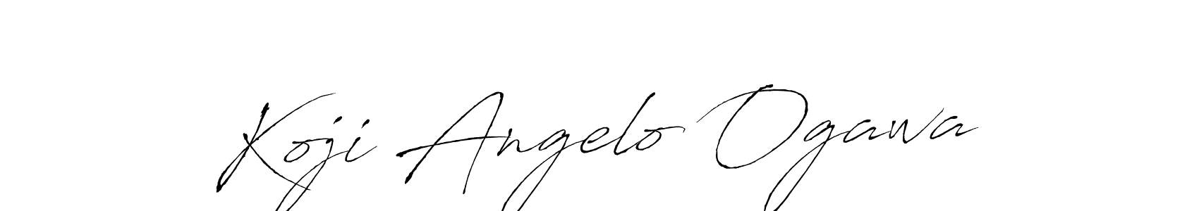 The best way (Antro_Vectra) to make a short signature is to pick only two or three words in your name. The name Koji Angelo Ogawa include a total of six letters. For converting this name. Koji Angelo Ogawa signature style 6 images and pictures png